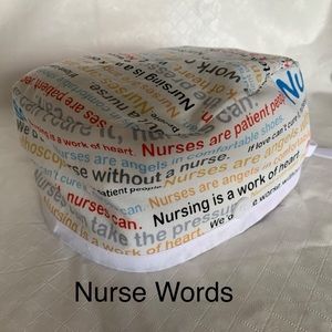 Inspirational nurse scrub cap with buttons